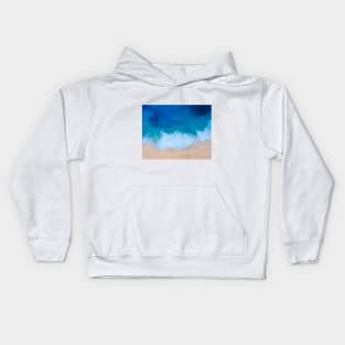 Seaside and wave #7 Sea foam. Aerial view Kids Hoodie